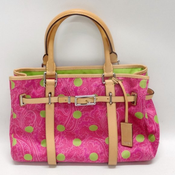 tumi pink tote